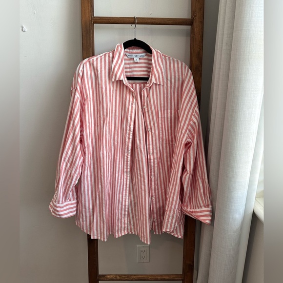 NWT Old Navy Button Down Linen Shirt - Picture 1 of 7